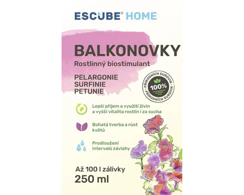 Rostlinný biostimulant ESCUBE HOME Balkonovky 250 ml