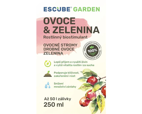 Rostlinný biostimulant ESCUBE GARDEN Ovoce a zelenina 250 ml