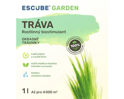 Rostlinný biostimulant ESCUBE GARDEN Tráva 1000 ml