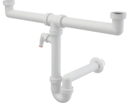 Plastový sifon k umyvadlu veporit 1 1/2" bílá VP86-DN40