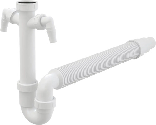 Plastový sifon k umyvadlu veporit 1 1/2" bílá VP84-DN50/40