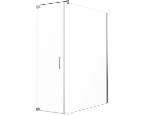 Sprchové dveře s boční stěnou Jungborn SETTE 75 x 160 cm barva rámu chrom dekor skla čiré sklo