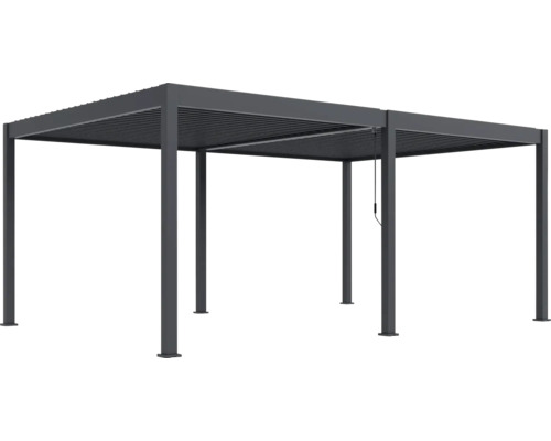 Pergola z kovu s lamelovou střechou