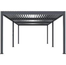 Kovová pergola s lamelovou střechou do zahrady