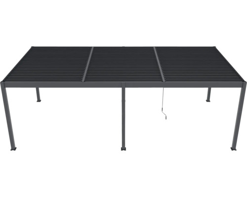 Volně stojící zastřešení terasy s lamelovou střechou