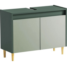 Skříňka pod umyvadlo se dvěma dvířky a dřevěnýma nohama