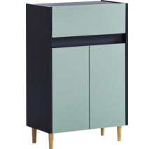 Botník se dvěma dvířky a dřevěnýma nohama