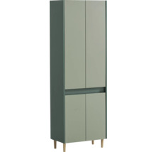 Vysoká skříň se čtyřmi dveřmi a nožičkami