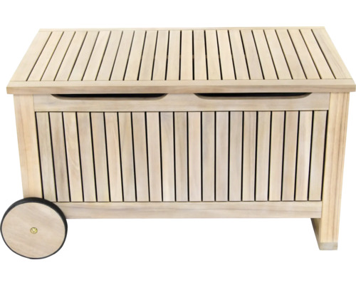 Zahradní box na polstry dřevěný GARDEN PLACE Maja 85 x 52 x 48 cm s kolečky akáciové dřevo Zahradní box na polstry dřevěný GARDEN PLACE Maja 85 x 52 x 48 cm s kolečky akáciové dřevo