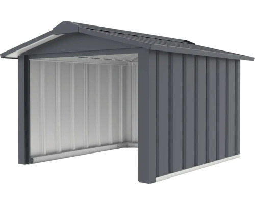Kovový zahradní domek s pultovou střechou
