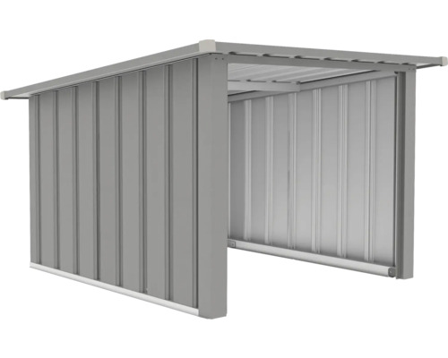 Kovová kůlna na nářadí s posuvnými dveřmi