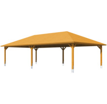 Dřevěný pavilon se střechou