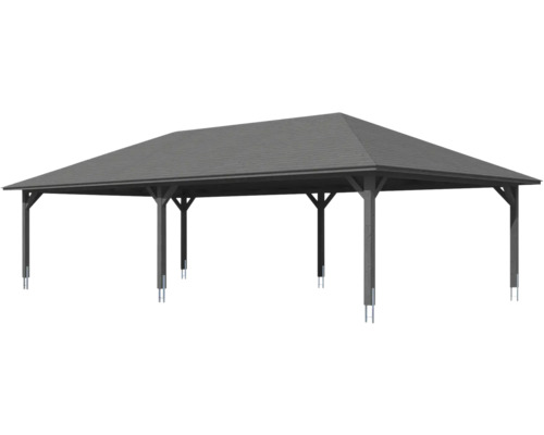 Zastřešený pavilon s dřevěnou konstrukcí