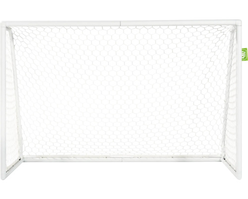 Bílá fotbalová branka se sítí