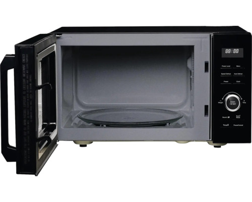 Otevřená mikrovlnná trouba s otočným talířem