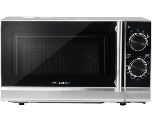 Mikrovlnná trouba s otočným talířem a ovládacími knoflíky