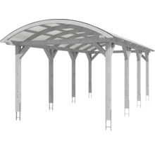 Dřevěný carport s průsvitnou střechou