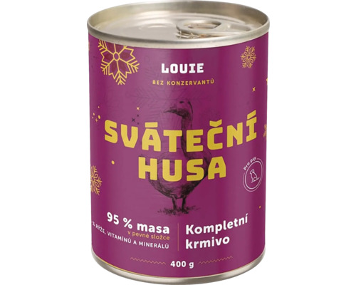 Konzerva pro psy Louie Sváteční husa 400 g