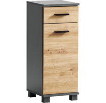 Úzká dřevěná skříňka se dvěma zásuvkami