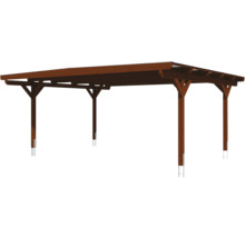 Dřevěný carport s plochou střechou