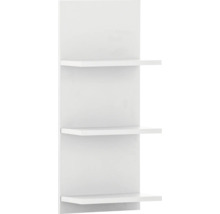 Bílá nástěnná police se třemi policemi pro ukládání a dekoraci