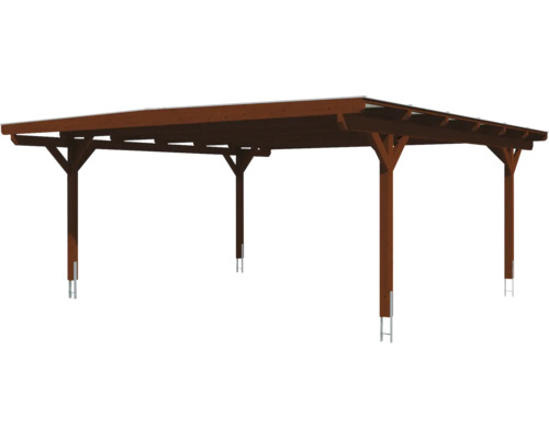 Dřevěný carport s plochou střechou