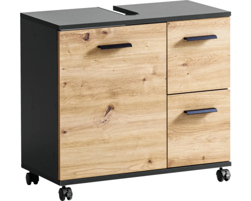 Skříňka pod umyvadlo se zásuvkami a kolečky