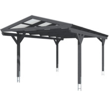 Dřevěný carport s průhlednou střechou