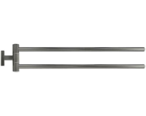 Držák na ručníky se dvěma tyčemi pro montáž na stěnu