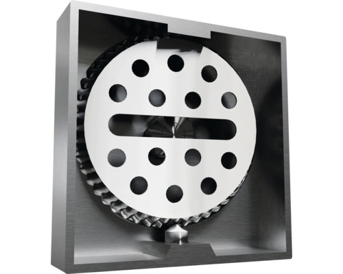 Vnitřní pohled na vodovodní baterii s filtračním kotoučem