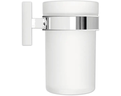 Bílý nástěnný dávkovač mýdla