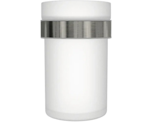 Bílé nástěnné svítidlo se stříbrným kroužkem