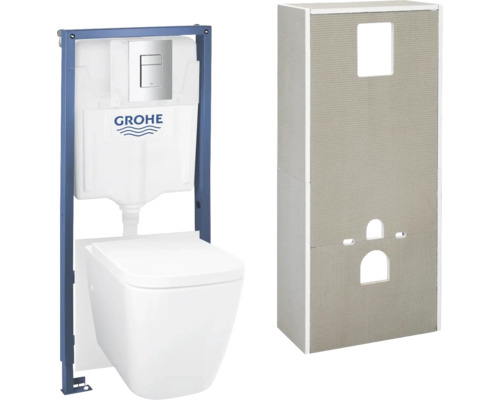 Závěsné WC set GROHE Solido Clova Ceramic bez splachovacího kruhu vč. WC prkénka 36535000