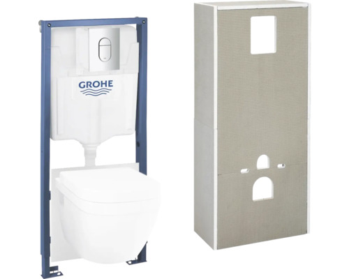 Závěsné WC set GROHE Solido Euro Ceramic bez splachovacího kruhu vč. WC prkénka 36533000