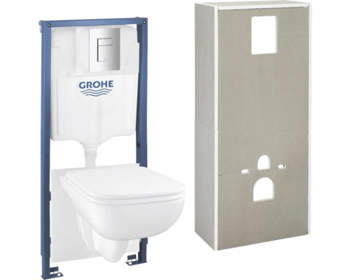 Závěsné WC set GROHE Solido Start Edge Ceram bez splachovacího kruhu vč. WC prkénka 36532000