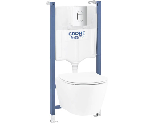 Závěsné WC set GROHE Solido Serel Ceramic bez splachovacího kruhu vč. WC prkénka 101045SH0H