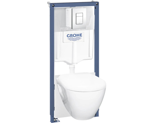 Závěsné WC set GROHE Solido Serel Ceramic bez splachovacího kruhu vč. WC prkénka 39468000