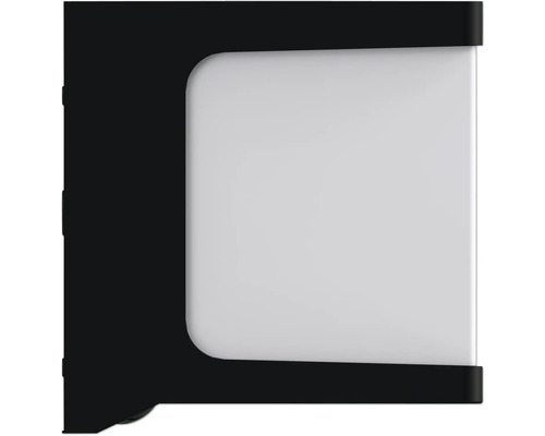 Černé nástěnné svítidlo s obdélníkovým, bílým stínidlem