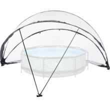 Zastřešení bazénu pro kruhové bazény na ochranu před povětrnostními vlivy a pro prodloužení koupací sezóny.