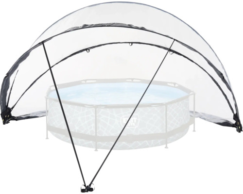 Zastřešení bazénu pro kruhové bazény na ochranu před povětrnostními vlivy a pro prodloužení koupací sezóny.