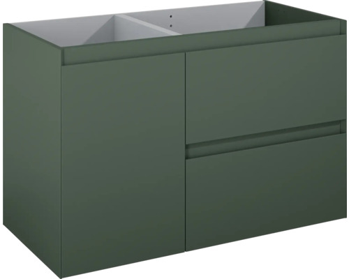 Skříňka pod umyvadlo Jungborn DECEM forrest zelená 1000 x 635 x 458 mm 169007 Skříňka pod umyvadlo se dvěma zásuvkami a jedněmi dvířky