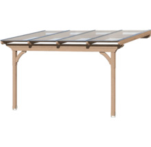 Dřevěný carport se skleněnou střechou