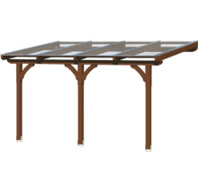 Dřevěný carport s průhlednou střechou