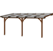 Dřevěný carport s průhlednou střechou