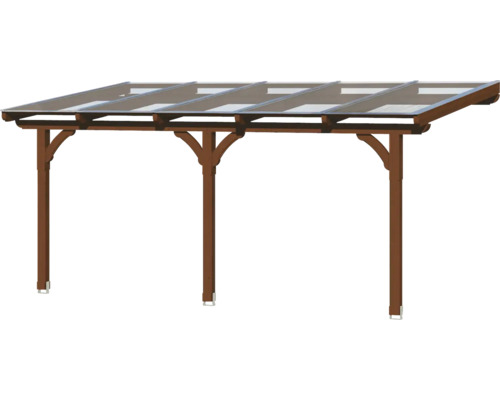 Dřevěný carport s průhlednou střechou