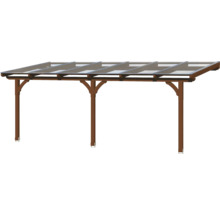 Dřevěný carport s polykarbonátovou střechou