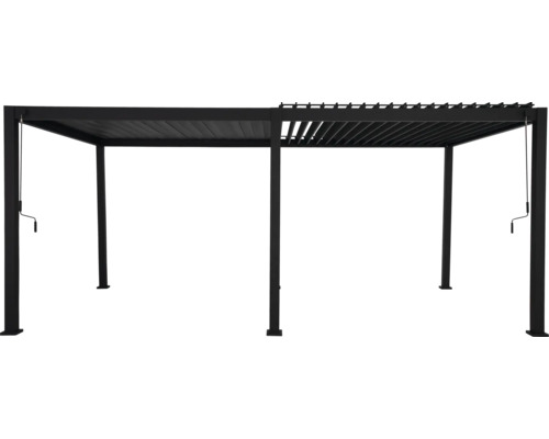 Volně stojící pergola z kovu s nastavitelnou lamelovou střechou