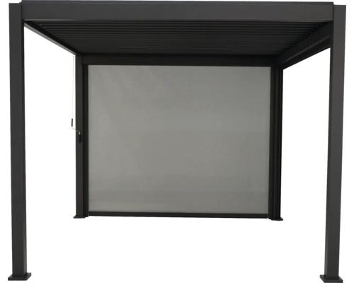 Pergola s lamelovou střechou a bočním prvkem