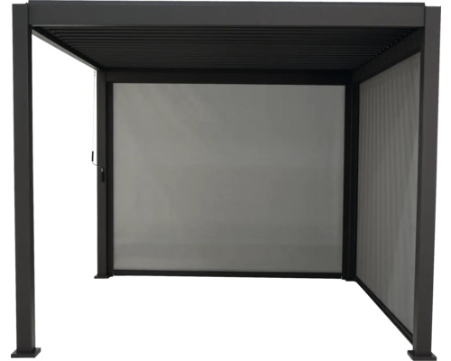 Pergola s lamelovou střechou a bočními prvky