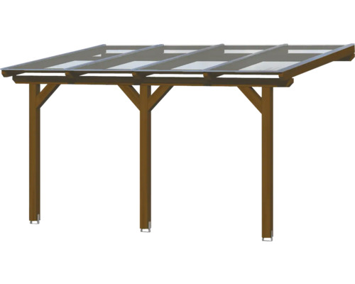 Dřevěný carport s transparentní střechou